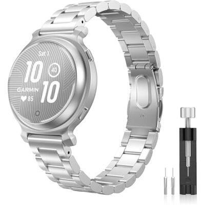 MoKo Stainless Steel Watch Band Compatible with Garmin Lily 2/Lily 2 Active MoKo Stainless Steel Watch Band Compatible with Garmin Lily 2/Lily 2 Active