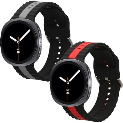 kwmobile Bracelet compatible avec Samsung Galaxy Watch 8 Galaxy/Watch 8 Classic 46mm bracelet 2x de rechange en silicone pour fitness tracker kwmobile Bracelet compatible avec Samsung Galaxy Watch 8 Galaxy/Watch 8 Classic 46mm bracelet 2x de rechange en silicone pour fitness tracker
