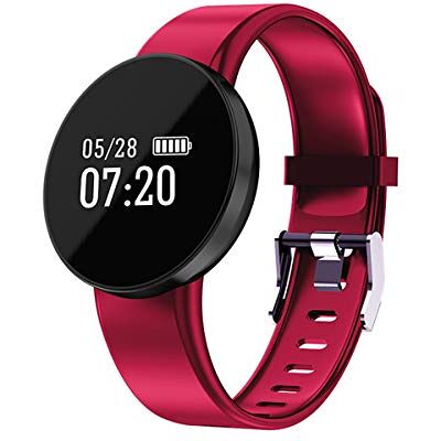 ZssmGood Sport Montre Intelligente IP68 Étanche OLED Activité Fitness Tracker Moniteur de Fréquence Cardiaque Brim Hommes Femmes Smartwatch pour Android iOS, Red, One Size, sangle ZssmGood Sport Montre Intelligente IP68 Étanche OLED Activité Fitness Tracker Moniteur de Fréquence Cardiaque Brim Hommes Femmes Smartwatch pour Android iOS, Red, One Size, sangle