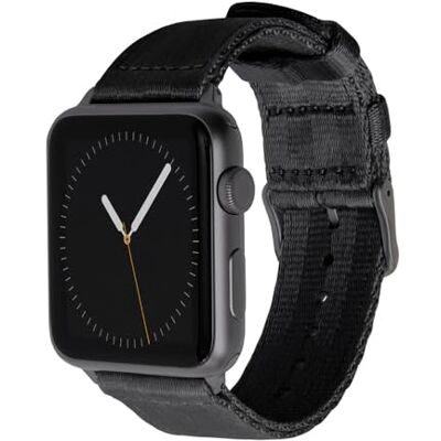 Archer Watch Straps Bracelets en Nylon Texture Ceinture de Sécurité pour Apple Watch (Noir/Gris Sidéral, 44/45/46/49mm) Archer Watch Straps Bracelets en Nylon Texture Ceinture de Sécurité pour Apple Watch (Noir/Gris Sidéral, 44/45/46/49mm)