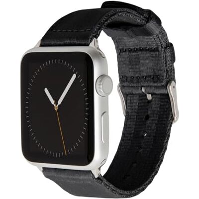 Archer Watch Straps Bracelets en Nylon Texture Ceinture de Sécurité pour Apple Watch (Noir/Acier Inoxydable, 44/45/46/49mm) Archer Watch Straps Bracelets en Nylon Texture Ceinture de Sécurité pour Apple Watch (Noir/Acier Inoxydable, 44/45/46/49mm)