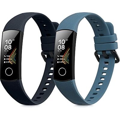 kwmobile Bracelet compatible avec HONOR Band 5 / Band 4 2x bracelet de rechange en silicone pour fitness tracker kwmobile Bracelet compatible avec HONOR Band 5 / Band 4 2x bracelet de rechange en silicone pour fitness tracker