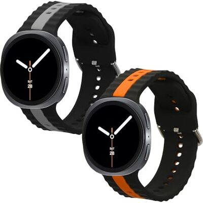 kwmobile Bracelet compatible avec Samsung Galaxy Watch 8 Galaxy/Galaxy Watch 8 Classic 46mm bracelet 2x bracelet de rechange en silicone pour fitness tracker kwmobile Bracelet compatible avec Samsung Galaxy Watch 8 Galaxy/Galaxy Watch 8 Classic 46mm bracelet 2x bracelet de rechange en silicone pour fitness tracker