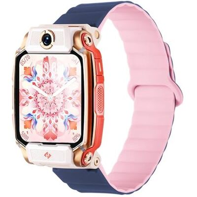 Wigento Bracelet magnétique en silicone pour Imoo Watch Phone Series Design bicolore Wigento Bracelet magnétique en silicone pour Imoo Watch Phone Series Design bicolore