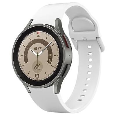 SYSTEM-S Bracelet en silicone pour montre connectée Samsung Galaxy Watch 5 4 Blanc 20 mm, Blanc., Eine Grösse, Classique SYSTEM-S Bracelet en silicone pour montre connectée Samsung Galaxy Watch 5 4 Blanc 20 mm, Blanc., Eine Grösse, Classique
