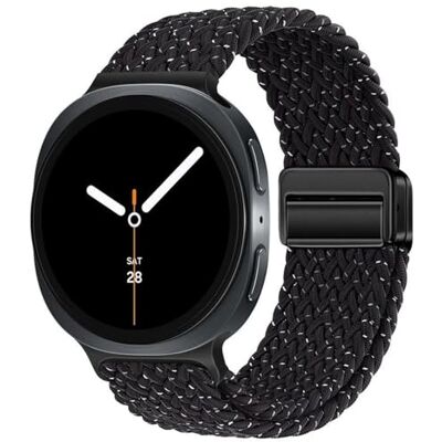 Wigento Bracelet en nylon avec fermeture magnétique pour Samsung Galaxy Watch 8/8 Classic Noir Wigento Bracelet en nylon avec fermeture magnétique pour Samsung Galaxy Watch 8/8 Classic Noir