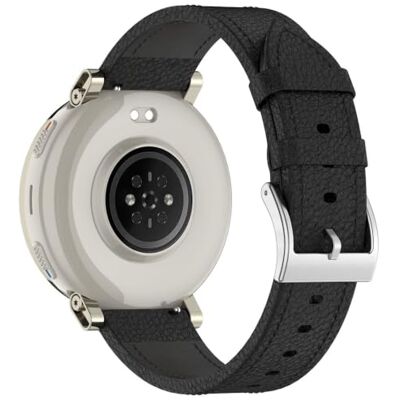 Wigento Bracelet de montre connectée en cuir synthétique pour Amazfit Bip Max/Balance 3 Boucle ardillon 22 mm Wigento Bracelet de montre connectée en cuir synthétique pour Amazfit Bip Max/Balance 3 Boucle ardillon 22 mm