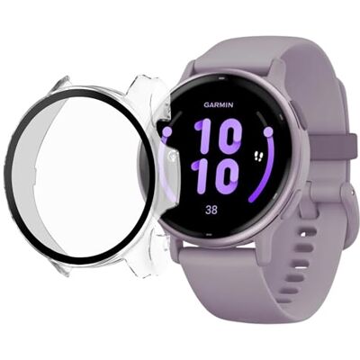 PHONILLICO Coque Compatible pour Garmin Vivoactive 5 Protection Rigide étui Transparent écran Verre trempé Montre connectée ® PHONILLICO Coque Compatible pour Garmin Vivoactive 5 Protection Rigide étui Transparent écran Verre trempé Montre connectée ®