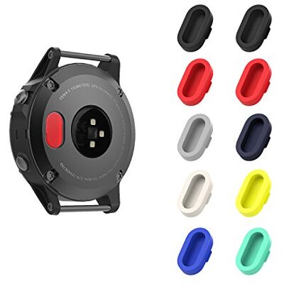 MoKo 10 Pack Dust Plug Compatible with Garmin Fenix 7/7S/7X/6/6S/6X/5/5S/5X/Vivoactive 3/4/Forerunner 45/55/245/745/945/Venu 2/Instinct, Silicone Charger Port Protector Anti Dust Caps, Multi-color A MoKo 10 Pack Dust Plug Compatible with Garmin Fenix 7/7S/7X/6/6S/6X/5/5S/5X/Vivoactive 3/4/Forerunner 45/55/245/745/945/Venu 2/Instinct, Silicone Charger Port Protector Anti Dust Caps, Multi-color A