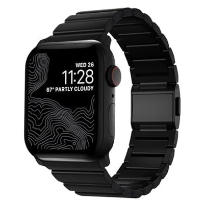 NOMAD Bracelet en titane Apple Watch (38-41 mm), matériel noir, Titane, Classique NOMAD Bracelet en titane Apple Watch (38-41 mm), matériel noir, Titane, Classique