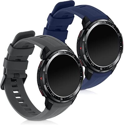 kwmobile Bracelet compatible avec HONOR Watch GS Pro bracelet 2x de rechange en silicone pour fitness tracker kwmobile Bracelet compatible avec HONOR Watch GS Pro bracelet 2x de rechange en silicone pour fitness tracker