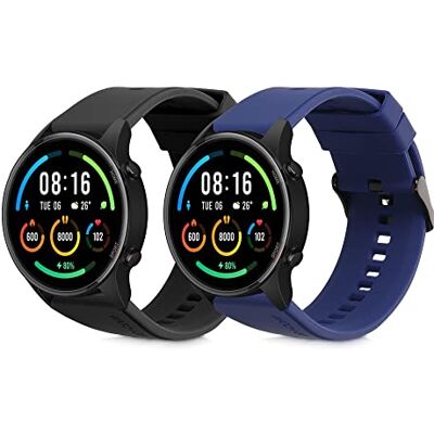kwmobile Bracelet compatible avec Xiaomi Watch S4/S4 Sport/S3/S2/Watch S1 Active/Redmi Watch 5 Active 2x bracelet de rechange en silicone pour fitness tracker kwmobile Bracelet compatible avec Xiaomi Watch S4/S4 Sport/S3/S2/Watch S1 Active/Redmi Watch 5 Active 2x bracelet de rechange en silicone pour fitness tracker