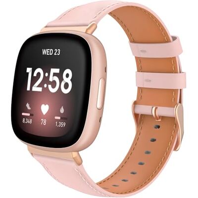 TiMOVO Leather Band Compatible with Fitbit Versa 4/Versa 3/Sense 2/1 TiMOVO Leather Band Compatible with Fitbit Versa 4/Versa 3/Sense 2/1