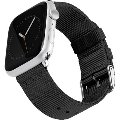 Archer Watch Straps Bracelets de Remplacement en Nylon pour Apple Watch (Noir/Acier Inoxydable, 44/45/46/49mm) Archer Watch Straps Bracelets de Remplacement en Nylon pour Apple Watch (Noir/Acier Inoxydable, 44/45/46/49mm)