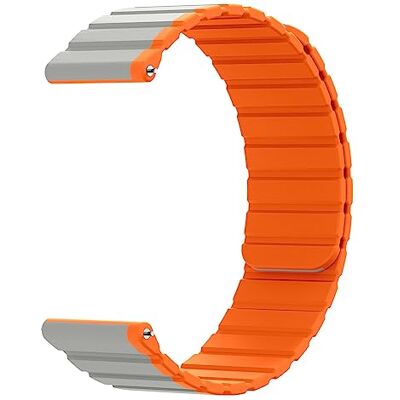 SYSTEM-S Bracelet 20mm en Silicone Magnétique pour Samsung Galaxy Watch 5 4 Orange, gris/orange, Eine Grösse, gris/orange, Eine Grösse, Classique SYSTEM-S Bracelet 20mm en Silicone Magnétique pour Samsung Galaxy Watch 5 4 Orange, gris/orange, Eine Grösse, gris/orange, Eine Grösse, Classique