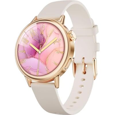 TOOBUR Petite montre intelligente pour femme, écran AMOLED de 2,8 cm, compatible avec les téléphones Android et iOS, tracker d'activité avec moniteur de fréquence cardiaque/pas/calories, plus de 100 TOOBUR Petite montre intelligente pour femme, écran AMOLED de 2,8 cm, compatible avec les téléphones Android et iOS, tracker d'activité avec moniteur de fréquence cardiaque/pas/calories, plus de 100