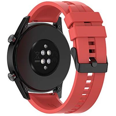 Cadorabo Bracelet silicone 22mm compatible avec Samsung Galaxy Gear S3 / Gear 2 en ROUGE Bracelet de remplacement pour Huawei Watch GT pour Watch 2 Pro pour Ticwatch Pro pour Pepple Time etc Cadorabo Bracelet silicone 22mm compatible avec Samsung Galaxy Gear S3 / Gear 2 en ROUGE Bracelet de remplacement pour Huawei Watch GT pour Watch 2 Pro pour Ticwatch Pro pour Pepple Time etc