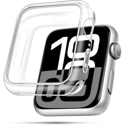 ivoler Lot de 3 coque pour Apple Watch 45mm / 44mm SE (2025/2022 / 2020) Series 9 8 7 6 5 4 (sans protecteur d'écran), Coque de protection anti-rayures transparente en TPU anti-rayures ivoler Lot de 3 coque pour Apple Watch 45mm / 44mm SE (2025/2022 / 2020) Series 9 8 7 6 5 4 (sans protecteur d'écran), Coque de protection anti-rayures transparente en TPU anti-rayures