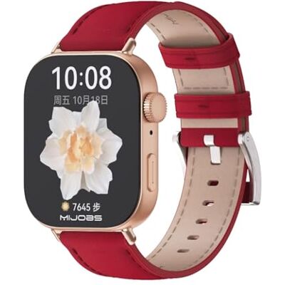 Wigento Bracelet de montre intelligente en cuir pour Huawei Watch Fit 5 4 / Fit 5 4 Pro 3 Rouge or rose Wigento Bracelet de montre intelligente en cuir pour Huawei Watch Fit 5 4 / Fit 5 4 Pro 3 Rouge or rose