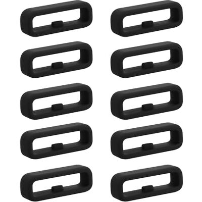kwmobile 10x Boucle pour 20mm Smartwatch Strap (Universal) passant de montre Boucle de bracelet de montre connectée fitness tracker en silicone noir kwmobile 10x Boucle pour 20mm Smartwatch Strap (Universal) passant de montre Boucle de bracelet de montre connectée fitness tracker en silicone noir