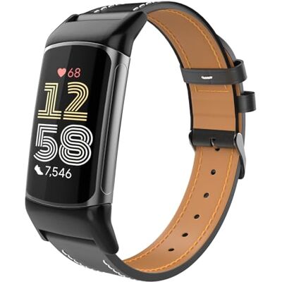 TiMOVO Leather Band Compatible with Fitbit Charge 6/5 TiMOVO Leather Band Compatible with Fitbit Charge 6/5
