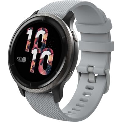 MoKo Band Compatible with Garmin Vivoactive 4S/Venu 4 41mm/3S/2S/Forerunner 265S/255S/255S Music/Vivomove 3S, 18mm Soft Silicone Replacement Watch Band Sport Wristband, Gray MoKo Band Compatible with Garmin Vivoactive 4S/Venu 4 41mm/3S/2S/Forerunner 265S/255S/255S Music/Vivomove 3S, 18mm Soft Silicone Replacement Watch Band Sport Wristband, Gray