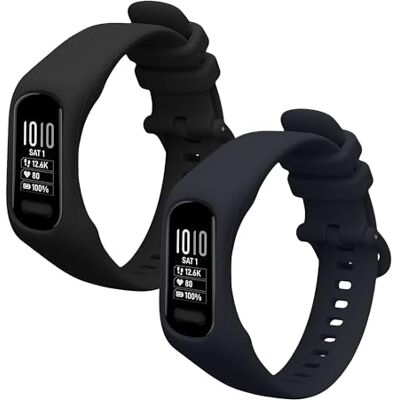kwmobile Bracelet compatible avec Garmin vivosmart 5 / Smart 5 bracelet 2x de rechange en silicone pour fitness tracker kwmobile Bracelet compatible avec Garmin vivosmart 5 / Smart 5 bracelet 2x de rechange en silicone pour fitness tracker
