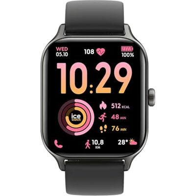 ICE-WATCH ICE fit RT 3.0 Black Montre connectée de sport noire pour homme avec bracelet en silicone 025277 (1,75 pouces) ICE-WATCH ICE fit RT 3.0 Black Montre connectée de sport noire pour homme avec bracelet en silicone 025277 (1,75 pouces)
