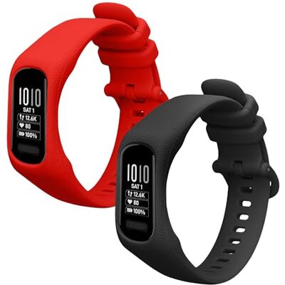 kwmobile Bracelet compatible avec Garmin vivosmart 5 / Smart 5 bracelet 2x de rechange en silicone pour fitness tracker kwmobile Bracelet compatible avec Garmin vivosmart 5 / Smart 5 bracelet 2x de rechange en silicone pour fitness tracker