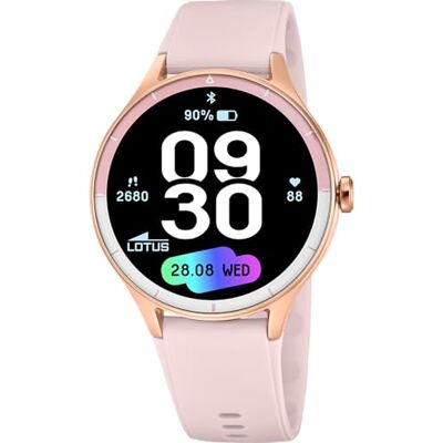 Lotus Montre Connectée Homme Femme Montre Connectée Caoutchouc Rose Étanche IP65, Vocal IA, Musique, Podomètre, Téléphone, Sports, Suivi Sommeil 50201/1 Lēve, Smartime 2nd Gen Lotus Montre Connectée Homme Femme Montre Connectée Caoutchouc Rose Étanche IP65, Vocal IA, Musique, Podomètre, Téléphone, Sports, Suivi Sommeil 50201/1 Lēve, Smartime 2nd Gen