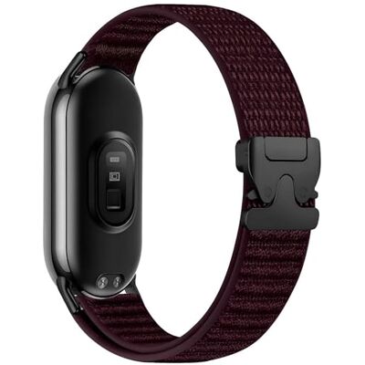 Wigento Bracelet de montre connectée en nylon pour Xiaomi Smart Band 10/9/8 Boucle de parachute Noir, Eine Grösse, Nylon, Pas de pierre précieuse Wigento Bracelet de montre connectée en nylon pour Xiaomi Smart Band 10/9/8 Boucle de parachute Noir, Eine Grösse, Nylon, Pas de pierre précieuse