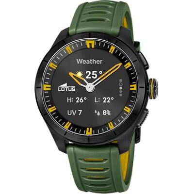 Lotus Smartwatch pour homme hybride connectée Full D Vert Montre intelligente analogique 20001/7 Écran complet, appels Bluetooth, GPS, moniteur de santé et de sommeil, jusqu'à 10 jours de Lotus Smartwatch pour homme hybride connectée Full D Vert Montre intelligente analogique 20001/7 Écran complet, appels Bluetooth, GPS, moniteur de santé et de sommeil, jusqu'à 10 jours de