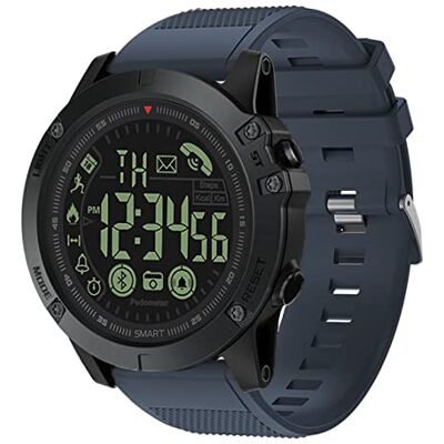 JUSHZ Montre intelligente pour homme Montre intelligente électronique pour enfants Étanche Comptage de pas Sports de plein air Bluetooth Multifonction Course à pied, bleu, 50x14mm JUSHZ Montre intelligente pour homme Montre intelligente électronique pour enfants Étanche Comptage de pas Sports de plein air Bluetooth Multifonction Course à pied, bleu, 50x14mm