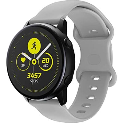 Cadorabo Bracelet silicone 22mm compatible avec Samsung Galaxy Gear S3 / Gear 2 en GRIS Bracelet de remplacement pour Huawei Watch GT pour Watch 2 Pro pour Ticwatch Pro uvm Cadorabo Bracelet silicone 22mm compatible avec Samsung Galaxy Gear S3 / Gear 2 en GRIS Bracelet de remplacement pour Huawei Watch GT pour Watch 2 Pro pour Ticwatch Pro uvm