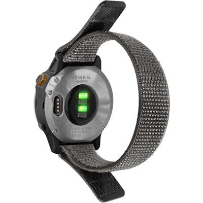INF Bracelet de montre en nylon de rechange compatible avec Garmin Fenix 7X/6X/5X/3/D2 Bravo/Descent MK1 Largeur : 26 mm INF Bracelet de montre en nylon de rechange compatible avec Garmin Fenix 7X/6X/5X/3/D2 Bravo/Descent MK1 Largeur : 26 mm