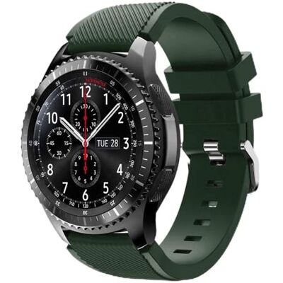 Cadorabo Bracelet TPU avec fermeture métallique 22mm compatible avec Samsung Galaxy Gear S3 / Gear 2 en VERT Bracelet de remplacement pour Huawei Watch GT pour Watch 2 Pro uvm Cadorabo Bracelet TPU avec fermeture métallique 22mm compatible avec Samsung Galaxy Gear S3 / Gear 2 en VERT Bracelet de remplacement pour Huawei Watch GT pour Watch 2 Pro uvm