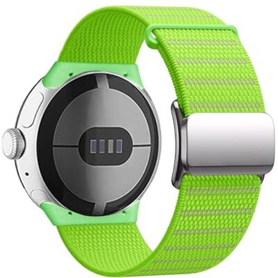 Wigento Bracelet en nylon pour Google Pixel Watch 4 3 2 1 45 mm, fermeture magnétique, réglable, bracelet tissé, confortable et léger (vert) Wigento Bracelet en nylon pour Google Pixel Watch 4 3 2 1 45 mm, fermeture magnétique, réglable, bracelet tissé, confortable et léger (vert)