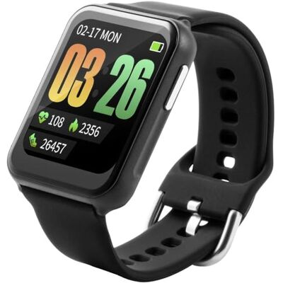 Technaxx Montre intelligente de fitness TX-SW7HR avec écran de 1,69" avec tracker de fitness, oxygène sanguin, température corporelle, compteur de calories, suivi du sommeil, SMS, fonction WhatsApp, Technaxx Montre intelligente de fitness TX-SW7HR avec écran de 1,69" avec tracker de fitness, oxygène sanguin, température corporelle, compteur de calories, suivi du sommeil, SMS, fonction WhatsApp,