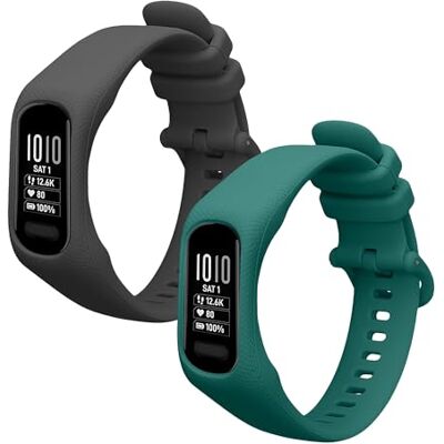 kwmobile Bracelet compatible avec Garmin vivosmart 5 / Smart 5 bracelet 2x de rechange en silicone pour fitness tracker kwmobile Bracelet compatible avec Garmin vivosmart 5 / Smart 5 bracelet 2x de rechange en silicone pour fitness tracker