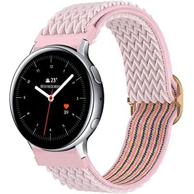 Cadorabo Bracelet en nylon avec fermeture métallique 22mm compatible avec Samsung Galaxy Gear S3 / Gear 2 en ROSE Bracelet de remplacement pour Huawei Watch GT pour Watch 2 Pro uvm Cadorabo Bracelet en nylon avec fermeture métallique 22mm compatible avec Samsung Galaxy Gear S3 / Gear 2 en ROSE Bracelet de remplacement pour Huawei Watch GT pour Watch 2 Pro uvm
