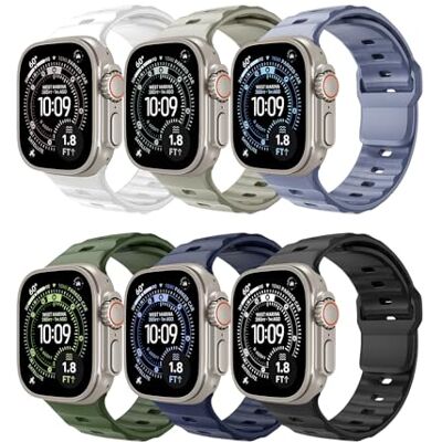 TiMOVO 6 Pack Sport Bands Compatible with Apple Watch Ultra 3/2/1 49mm TiMOVO 6 Pack Sport Bands Compatible with Apple Watch Ultra 3/2/1 49mm