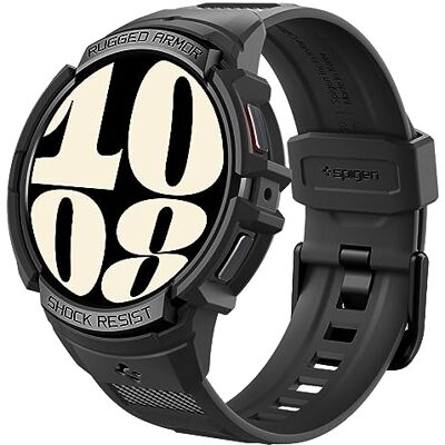 Spigen Rugged Armor Pro Coque avec Bracelet Compatible avec Samsung Galaxy Watch 6 40mm Noir Spigen Rugged Armor Pro Coque avec Bracelet Compatible avec Samsung Galaxy Watch 6 40mm Noir