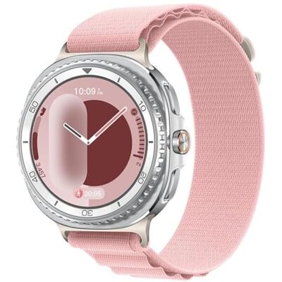 Wigento Bracelet en nylon pour Samsung Galaxy Watch 8/8 Classic Alpine Loop Rose Wigento Bracelet en nylon pour Samsung Galaxy Watch 8/8 Classic Alpine Loop Rose