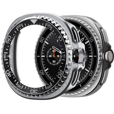 Spigen Bezel Tune Pro Coque avec anneau de lunette Compatible avec Samsung Galaxy Watch 8 Classic 46mm (2025) Noir Spigen Bezel Tune Pro Coque avec anneau de lunette Compatible avec Samsung Galaxy Watch 8 Classic 46mm (2025) Noir