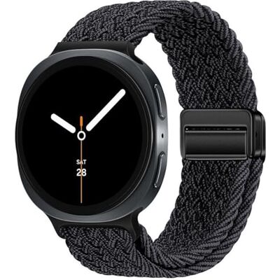 Wigento Bracelet en nylon avec fermeture magnétique pour Samsung Galaxy Watch 8/8 Classic Noir Wigento Bracelet en nylon avec fermeture magnétique pour Samsung Galaxy Watch 8/8 Classic Noir