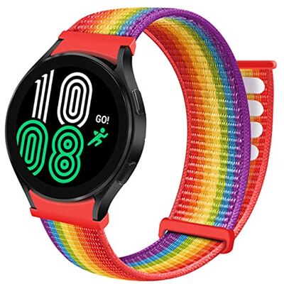 Cadorabo Bracelet en nylon 22mm compatible avec Samsung Galaxy Gear S3 / Gear 2 en ARC-EN-CIEL Bracelet de remplacement pour Huawei Watch GT pour Watch 2 Pro pour Ticwatch Pro uvm Cadorabo Bracelet en nylon 22mm compatible avec Samsung Galaxy Gear S3 / Gear 2 en ARC-EN-CIEL Bracelet de remplacement pour Huawei Watch GT pour Watch 2 Pro pour Ticwatch Pro uvm