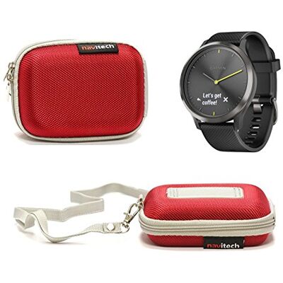 Navitech Housse étui Rouge Compatible avec Garmin VivoMove HR Navitech Housse étui Rouge Compatible avec Garmin VivoMove HR