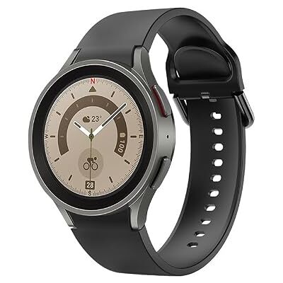 SYSTEM-S Bracelet de montre en silicone pour Samsung Galaxy Watch 5 4 Noir 20 mm, Noir, Eine Grösse, Classique SYSTEM-S Bracelet de montre en silicone pour Samsung Galaxy Watch 5 4 Noir 20 mm, Noir, Eine Grösse, Classique