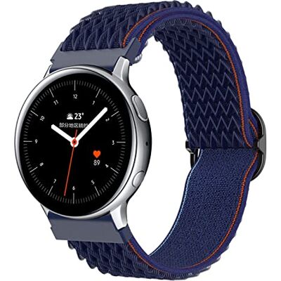 Cadorabo Bracelet en nylon avec fermeture métallique 22mm compatible avec Samsung Galaxy Gear S3 / Gear 2 en BLEU Bracelet de remplacement pour Huawei Watch GT pour Watch 2 Pro uvm Cadorabo Bracelet en nylon avec fermeture métallique 22mm compatible avec Samsung Galaxy Gear S3 / Gear 2 en BLEU Bracelet de remplacement pour Huawei Watch GT pour Watch 2 Pro uvm