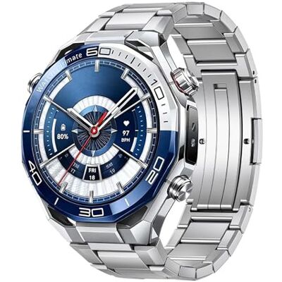 Wigento Bracelet en titane pour Huawei Watch Ultimate 2, boucle déployante, réglable, robuste, confortable, bracelet de montre en métal de qualité supérieure, Huawei Watch Ultimate 2, Alliage de Wigento Bracelet en titane pour Huawei Watch Ultimate 2, boucle déployante, réglable, robuste, confortable, bracelet de montre en métal de qualité supérieure, Huawei Watch Ultimate 2, Alliage de